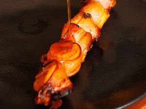 Banana da Terra com Bacon e Melado de Cana