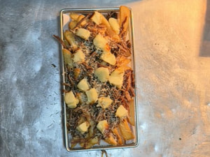 Batata com Carne de Sol e  Queijo Coalho