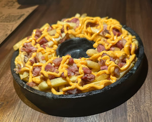 Batata com Cheddar e Bacon