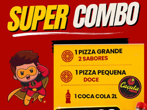 Combo Pizza Grande Mais Pizza Pequena e Refri 2L