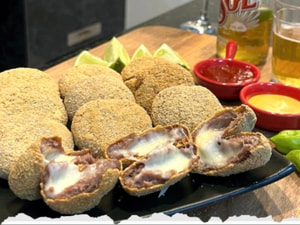 Disco de Carne Recheado com Queijo 16 Unidades