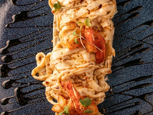 Fettuccine com Camarões