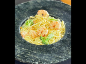 Camaroes Grelhados com Fettuccine