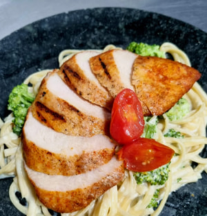 Linguine com Fonduta de Frango