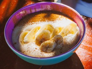 Mingau de Aveia com Banana e Canela