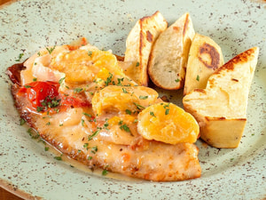 Tilapia Ao Leite de Coco e Banana da Terra