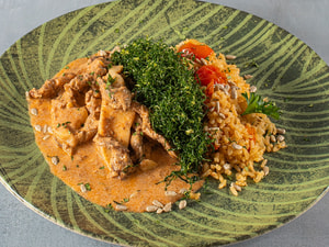 do Dia - Estrogonofe de Carne sem Lactose Acompanhado de Arroz Caprese