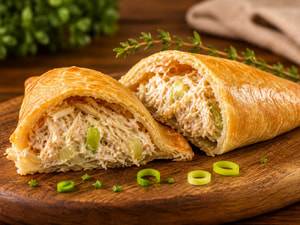 Pastel Assado Cremoso de Frango