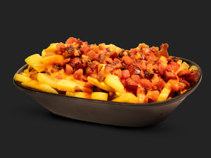 Fritas  com Cheddar e Bacon