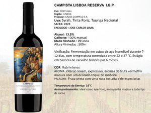 Campista Lisboa Reserva Tinto