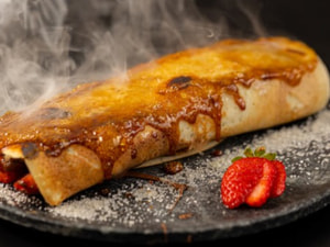Panqueca com Nutella e Morango