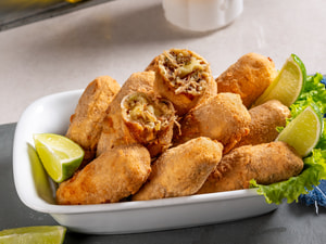 Bolinho de Mandioca com Carne Seca