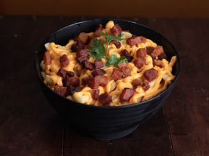 Batata Frita com Cheddar e Bacon